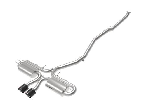 Afe - Advance Flow Engineering - 49-36618-1C | AFE Power Takeda 3 IN 304 Stainless Steel Cat-Back Exhaust w/ Center Carbon Fiber Tips (2017-2020 Civic Si L4-1.5L t)