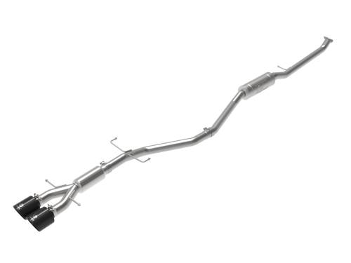 Afe - Advance Flow Engineering - 49-36619-B | AFE Power Takeda 2-1/2 IN 304 Stainless Steel Cat-Back Exhaust System w/ Black Tips (2017-2020 Civic Si L4-1.5L t)