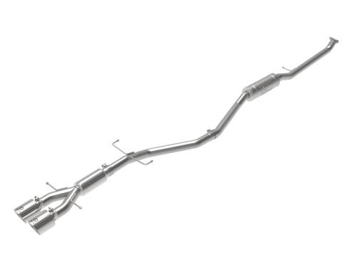 Afe - Advance Flow Engineering - 49-36619-P | AFE Power Takeda 2-1/2 IN 304 Stainless Steel Cat-Back Exhaust System w/ Polished Tips (2017-2020 Civic Si L4-1.5L t)