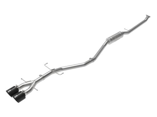 Afe - Advance Flow Engineering - 49-36620-B | AFE Power Takeda 2-1/2 IN 304 Stainless Steel Cat-Back Exhaust System w/ Black Tips (2017-2020 Civic Si L4-1.5L t)