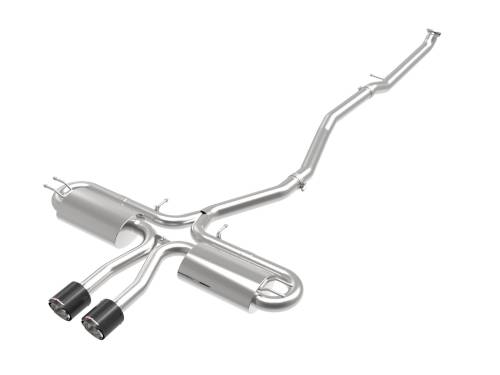 Afe - Advance Flow Engineering - 49-36621-1C | AFE Power Takeda 3 IN 304 Stainless Steel Cat-Back Exhaust System w/ Carbon Fiber Tips (2017-2020 Civic Si L4-1.5L t)