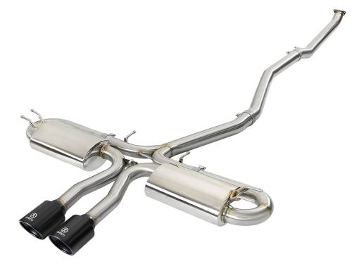 Afe - Advance Flow Engineering - 49-36621-B | AFE Power Takeda 3 IN 304 Stainless Steel Cat-Back Exhaust System w/ Black Tips (2017-2020 Civic Si L4-1.5L t)