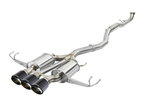 Afe - Advance Flow Engineering - 49-36623-C | AFE Power Takeda 3 IN 304 Stainless Steel Cat-Back Exhaust System w/ Carbon Fiber Tips (2017-2021 Civic L4-2.0L t)