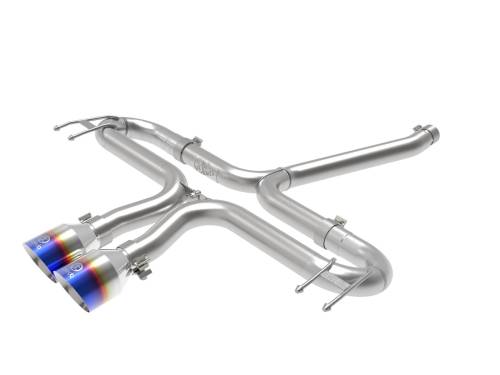 Afe - Advance Flow Engineering - 49-36625-L | AFE Power Takeda 2-1/2 IN 304 Stainless Steel Axle-Back Exhaust System w/ Blue Flame Tips (2017-2021 Civic Sport L4-1.5L t)