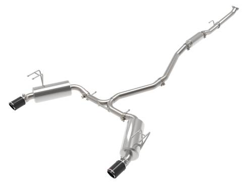 Afe - Advance Flow Engineering - 49-36628-C | AFE Power Takeda 2-1/2 IN to 2-1/4 IN 304 Stainless Steel Cat-Back Exhaust System Carbon (2022-2024 Civic L4-1.5L t)