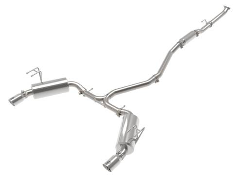 Afe - Advance Flow Engineering - 49-36628-P | AFE Power Takeda 2-1/2 IN to 2-1/4 IN 304 Stainless Steel Cat-Back Exhaust System Polished (2022-2024 Civic L4-1.5L t)