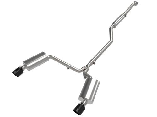 Afe - Advance Flow Engineering - 49-36629-B | AFE Power Takeda 2-1/2 IN to 2-1/4 IN 304 Stainless Steel Cat-Back Exhaust System Black (2009-2014 TSX L4-2.4L)