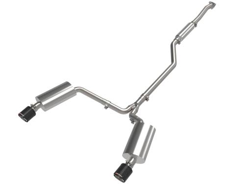 Afe - Advance Flow Engineering - 49-36629-C | AFE Power Takeda 2-1/2 IN to 2-1/4 IN 304 Stainless Steel Cat-Back Exhaust System Carbon (2009-2014 TSX L4-2.4L)