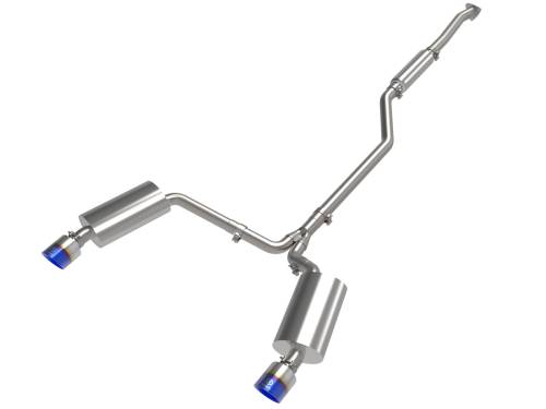 Afe - Advance Flow Engineering - 49-36629-L | AFE Power Takeda 2-1/2 IN to 2-1/4 IN 304 Stainless Steel Cat-Back Exhaust System Blue (2009-2014 TSX L4-2.4L)