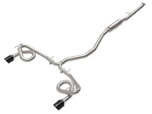 Afe - Advance Flow Engineering - 49-36630-B | AFE Power Takeda 2-1/2 IN to 3 IN 304 Stainless Steel Cat-Back Exhaust w/ Black Tips (2022-2024 Civic Si L4-1.5L t)