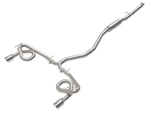 Afe - Advance Flow Engineering - 49-36630-P | AFE Power Takeda 2-1/2 IN to 3 IN 304 Stainless Steel Cat-Back Exhaust w/ Polished Tips (2022-2024 Civic Si L4-1.5L t)
