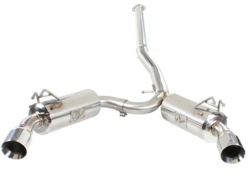 Afe - Advance Flow Engineering - 49-36701 | AFE Power Takeda 3 IN to 2-1/2 IN 304 Stainless Steel Cat-Back Exhaust w/ Polished Tips (2008-2015 Lancer L4-2.0L t)