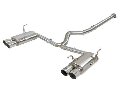 Afe - Advance Flow Engineering - 49-36801-P | AFE Power Takeda 3 IN to 2-1/4 IN 304 Stainless Steel Cat-Back Exhaust w/ Polished Tip (2015-2020 WRX Sti H4-2.0/2.5L t)
