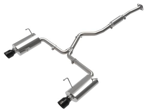 Afe - Advance Flow Engineering - 49-36804-B | AFE Power Takeda 2-1/2 IN to 2-1/4 IN 304 Stainless Steel Cat-Back Exhaust w/ Black Tip (2014-2018 Forester XT H4-2.5L t)