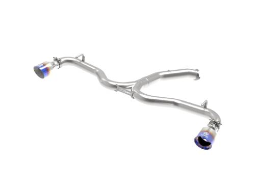 Afe - Advance Flow Engineering - 49-37002-1L | AFE Power Takeda 3 IN to 2-1/2 IN 304 Stainless Steel Axle-Back Exhaust w/ Blue Flame Tip (2018-2020 Elantra GT L4-1.6L t)