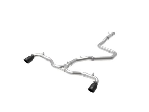 Afe - Advance Flow Engineering - 49-37003-1B | AFE Power Takeda 3 IN to 2-1/2 IN 304 Stainless Steel Cat-Back Exhaust System w/ Black Tip (2018-2020 Elantra GT L4-1.6L t)