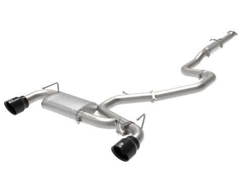 Afe - Advance Flow Engineering - 49-37008-B | AFE Power Takeda 3 IN 304 Stainless Steel Cat-Back Exhaust System w/ Black Tips (2019-2020 Veloster N L4-2.0L t)