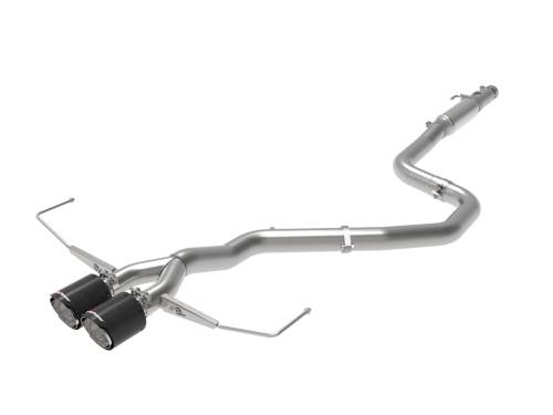 Afe - Advance Flow Engineering - 49-37011-C | AFE Power Takeda 3 IN to 2-1/2 IN 304 Stainless Steel Cat-Back Exhaust Carbon Fiber Tip (2019-2021 Veloster L4-1.6L t)