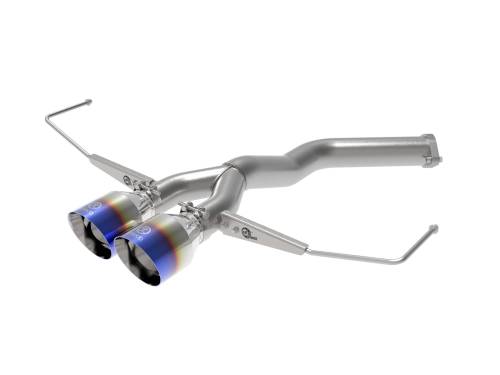 Afe - Advance Flow Engineering - 49-37012-L | AFE Power Takeda 3 IN to 2-1/2 IN 304 Stainless Steel Axle-Back Exhaust w/ Blue Flame Tip (2019-2021 Veloster L4-1.6L t)
