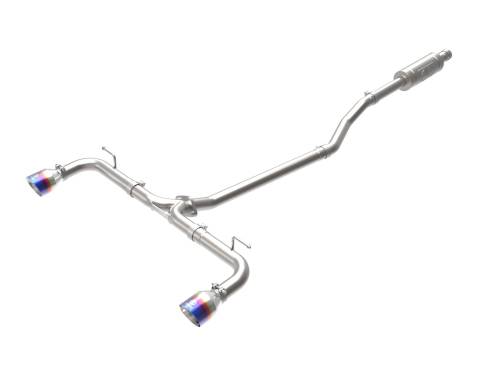 Afe - Advance Flow Engineering - 49-37015-L | AFE Power Takeda 2-1/2 IN 304 Stainless Steel Cat-Back Exhaust System w/ Blue Flame Tips (2014-2018 3 L4-2.0/2.5L)