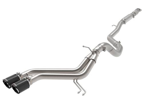Afe - Advance Flow Engineering - 49-37018-C | AFE Power Takeda 2-1/2 IN to 3 IN 304 Stainless Steel Cat-Back Exhaust w/ Carbon Fiber Tip (2013-2017 Veloster L4-1.6L t)