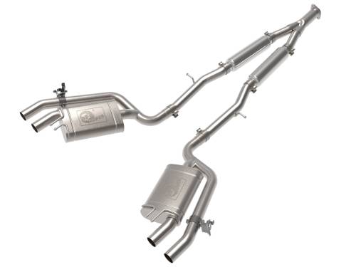 Afe - Advance Flow Engineering - 49-37024 | AFE Power Gemini XV 3 IN to 2-1/2 304 Stainless Steel Cat-Back Exhaust System w/ Cut-Out (2022-2023 Stinger L4-2.5L t)