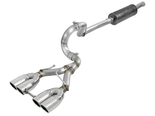 Afe - Advance Flow Engineering - 49-38071-P | AFE Power Rebel Series 2-1/2 IN 304 Stainless Steel Cat-Back Exhaust w/ Polished Tip (2018-2024 Wrangler JL V6-3.6L )