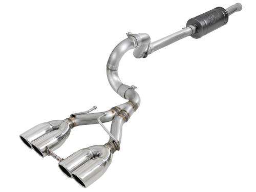 Afe - Advance Flow Engineering - 49-38073-P | AFE Power Rebel Series 2-1/2 IN 304 Stainless Steel Cat-Back Exhaust w/ Polished Tip (2018-2024 Wrangler JL V6-3.6L )
