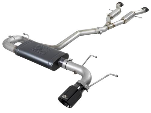 Afe - Advance Flow Engineering - 49-38078-B | AFE Power MACH Force-Xp 2-1/2 IN to 3 IN 304 Stainless Steel Cat-Back Exhaust w/ Black Tip (2014-2021 Grand Cherokee WK2 V6-3.6L)