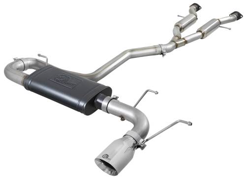 Afe - Advance Flow Engineering - 49-38078-P | AFE Power MACH Force-Xp 2-1/2 IN to 3 IN 304 Stainless Steel Cat-Back Exhaust w/Polish Tip (2014-2021 Grand Cherokee WK2 V6-3.6L)