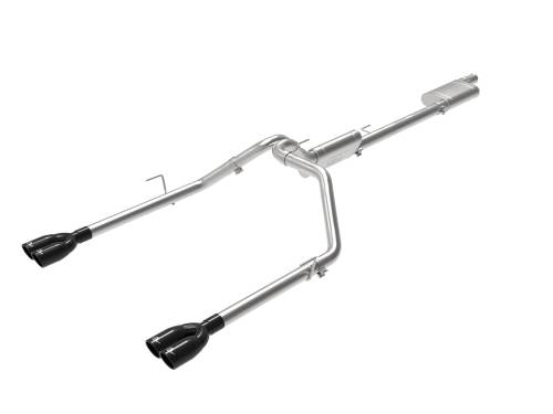 Afe - Advance Flow Engineering - 49-38084-B | AFE Power Vulcan Series 3 IN to 2-1/2 IN 304 Stainless Steel Cat-Back Exhaust System Black (2020-2024 Gladiator JT V6-3.6L)