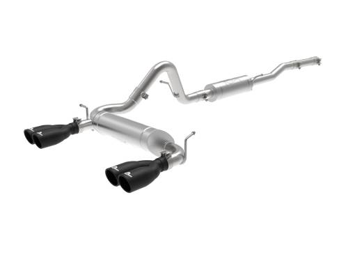 Afe - Advance Flow Engineering - 49-38087-B | AFE Power Vulcan Series 2-1/2 IN 304 Stainless Steel Cat-Back Exhaust System Black (2007-2018 Wrangler JK V6-3.6L/3.8L)