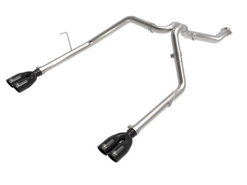 Afe - Advance Flow Engineering - 49-38095-B | AFE Power Vulcan Series 3 IN to 2-1/2 IN Stainless Steel Cat-Back Exhaust System Black (2021-2023 Gladiator V6-3.0L td)