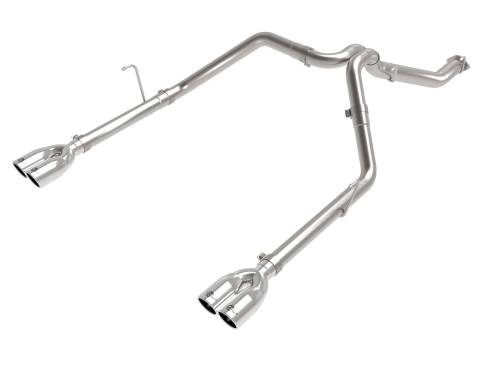 Afe - Advance Flow Engineering - 49-38095-P | AFE Power Vulcan Series 3 IN to 2-1/2 IN Stainless Steel Cat-Back Exhaust System Polished (2021-2023 Gladiator V6-3.0L td)