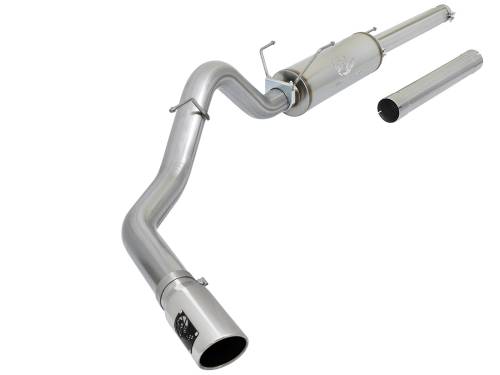 Afe - Advance Flow Engineering - 49-42005 | AFE Power Large Bore-HD 4 IN 409 Stainless Steel Cat-Back Exhaust System w/ Polished Tip (2003-2004 Ram 2500, 3500 Pickup L6-5.9L td)