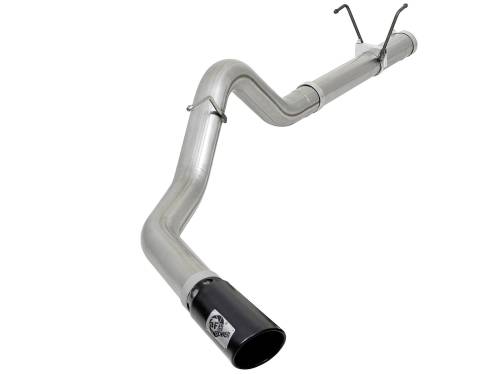 Afe - Advance Flow Engineering - 49-42006-B | AFE Power Large Bore-HD 4 IN 409 Stainless Steel DPF-Back Exhaust System w/ Black Tip (2007-2012 Ram 2500, 3500 Pickup L6-6.7L td)