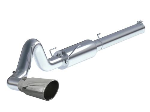 Afe - Advance Flow Engineering - 49-42012 | AFE Power Large Bore-HD 5 IN 409 Stainless Steel Cat-Back Exhaust System w/ Polished Tip (2004-2007 Ram 2500, 3500 Pickup L6-5.9L td)