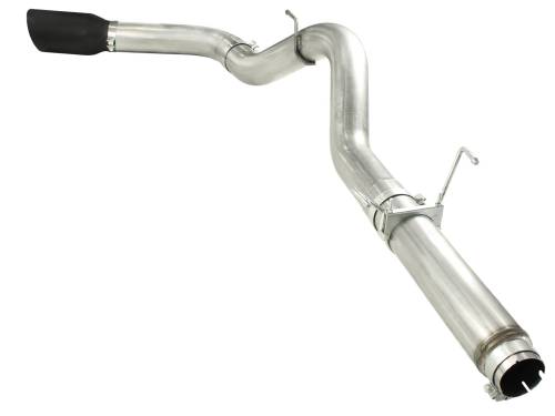 Afe - Advance Flow Engineering - 49-42016-B | AFE Power Large Bore-HD 5 IN 409 Stainless Steel DPF-Back Exhaust System w/Black Tip (2007-2012 Ram 2500, 3500 Pickup L6-6.7L td)