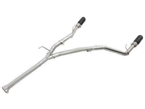 Afe - Advance Flow Engineering - 49-42041-B | AFE Power Large Bore-HD 2-1/2 IN 409 Stainless Steel DPF-Back Exhaust System w/Black Tip (2014-2019 Ram 1500 Pickup V6-3.0L td)