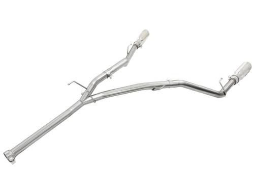 Afe - Advance Flow Engineering - 49-42041-P | AFE Power Large Bore-HD 2-1/2 IN 409 Stainless Steel DPF-Back Exhaust System w/Polished Tip (2014-2019 Ram 1500 Pickup V6-3.0L td)
