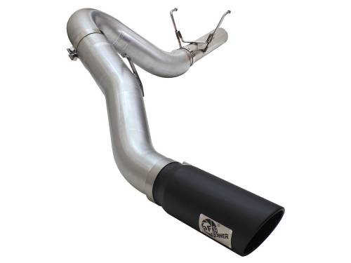 Afe - Advance Flow Engineering - 49-42051-1B | AFE Power Large Bore-HD 5 IN 409 Stainless Steel DPF-Back Exhaust System w/Black Tip (2013-2018 Ram 2500, 3500 Pickup L6-6.7L td)