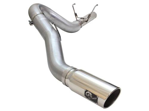 Afe - Advance Flow Engineering - 49-42051-1P | AFE Power Large Bore-HD 5 IN 409 Stainless Steel DPF-Back Exhaust System w/Polished Tip (2013-2018 Ram 2500, 3500 Pickup L6-6.7L td)