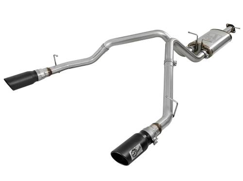 Afe - Advance Flow Engineering - 49-42059-B | AFE Power MACH Force-Xp 3 IN Stainless Steel Cat-Back Exhaust System w/ Dual Black Tips (2019-2024 1500 V8-5.7L)
