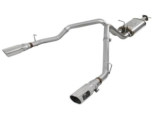 Afe - Advance Flow Engineering - 49-42059-P | AFE Power MACH Force-Xp 3 IN Stainless Steel Cat-Back Exhaust System w/ Dual Polish Tips (2019-2024 1500 V8-5.7L)