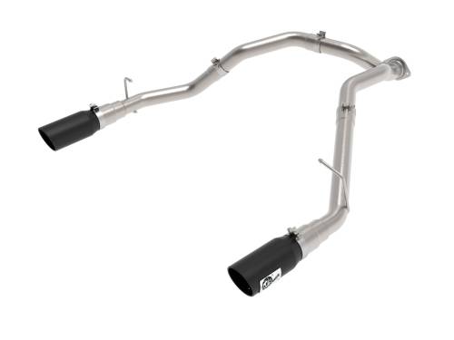 Afe - Advance Flow Engineering - 49-42080-B | AFE Power Large Bore-HD 3 IN 409 Stainless Steel DPF-Back Exhaust System w/Black Tip (2020-2021 1500 V6-3.0L td)