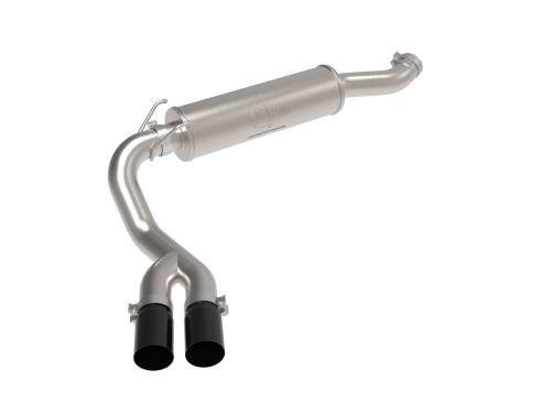 Afe - Advance Flow Engineering - 49-42082-B | AFE Power Rebel Series 3-1/2 IN Stainless Steel Cat-Back Exhaust System w/Black Tip (2019-2021 Trucks V8-6.4L)