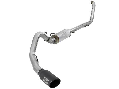 Afe - Advance Flow Engineering - 49-43008-B | AFE Power Large Bore-HD 4 IN 409 Stainless Steel Turbo-Back Exhaust System w/ Black Tip (2000-2003 Excursion V8-7.3L td)