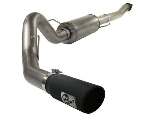 Afe - Advance Flow Engineering - 49-43041-B | AFE Power MACH Force-Xp 4 IN Stainless Steel Cat-Back Exhaust System w/Black Tip (2011-2014 F150 Pickup V6-3.5L tt)