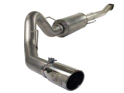 Afe - Advance Flow Engineering - 49-43041-P | AFE Power MACH Force-Xp 4 IN 409 Stainless Steel Cat-Back Exhaust System w/Polished Tip (2011-2014 F150 Pickup V6-3.5L tt)
