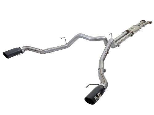 Afe - Advance Flow Engineering - 49-43045-B | AFE Power MACH Force-Xp 3 IN 409 Stainless Steel Cat-Back Exhaust System w/Black Tip (2017-2020 F150 Pickup V6-3.5L tt)